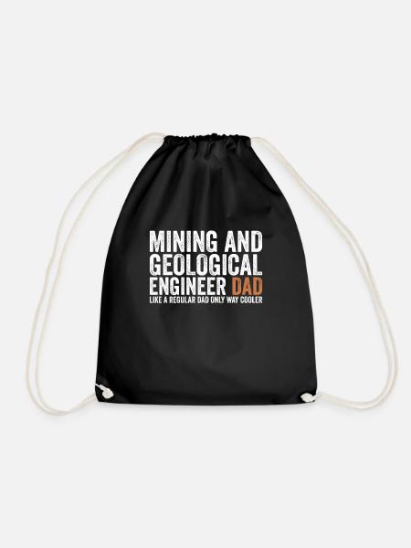 Father - Geological mining engineer - Drawstring Bag - black
