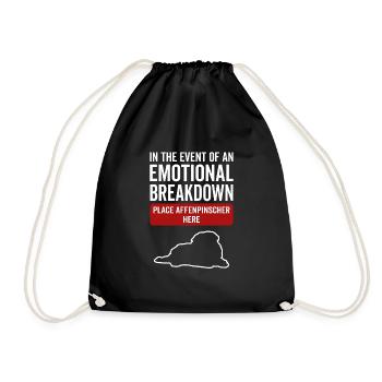 Emotional - Dog Office - Drawstring Bag - black - Front