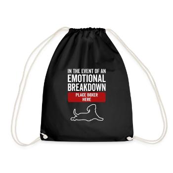 Émotionnel - Dog Boxer - Sac de sport léger - noir - Devant