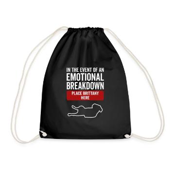 Emotional - Dog Brittany - Drawstring Bag - black - Front