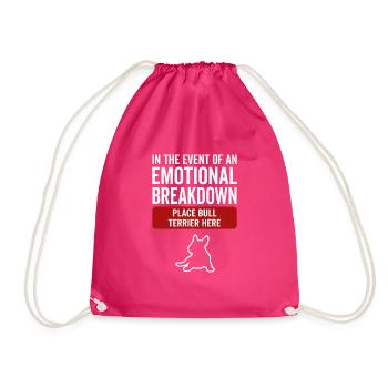 Emotional - Hundebullterrier - Turnbeutel - Fuchsia - Vorne