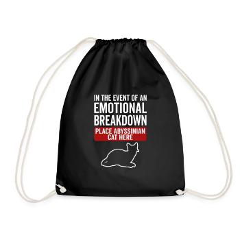Émotionnel - Chat Abyssin - Sac de sport léger - noir - Devant