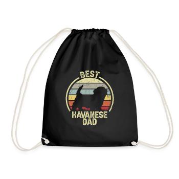 Bester Hund Dad - Havanese - Turnbeutel - Schwarz - Vorne