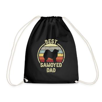 Bester Hund Dad - Samoyed - Turnbeutel - Schwarz - Vorne