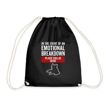 Émotionnel - Dog Collie - Sac de sport léger - noir - Devant