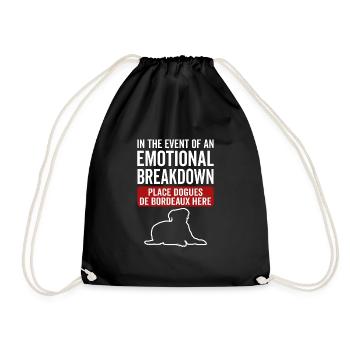 Émotionnel - Chiens de Bordeaux - Sac de sport léger - noir - Devant