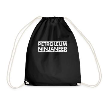 Ninjaneer - Petroleum Engineer - Drawstring Bag - black - Front
