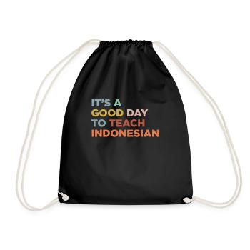 Teach Indonesian Teachers - Drawstring Bag - black - Front