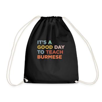 Teach the Burmese teacher - Drawstring Bag - black - Front