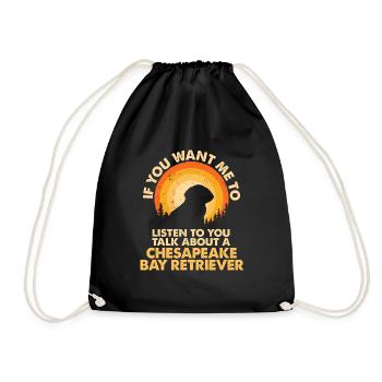 Parlez du chien Chesapeake Bay - Sac de sport léger - noir - Devant