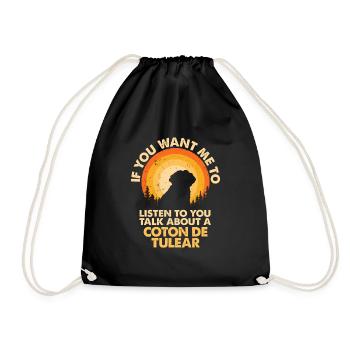 Parlez du chien Coton de Tuléar - Sac de sport léger - noir - Devant