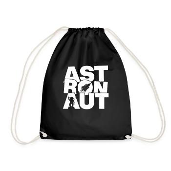 Profession Job Work - Astronaut - Drawstring Bag - black - Front