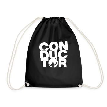 Profession Job Work - Conductor - Drawstring Bag - black - Front