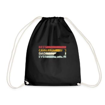 Best Father - Cavalier King Charles Spaniel - Drawstring Bag - black - Front