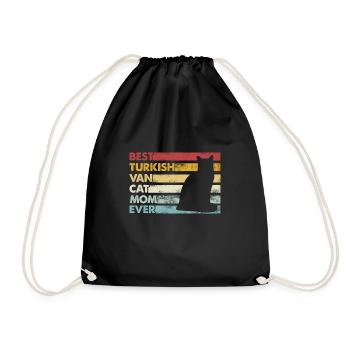 Best Mother Ever - Turkish Van Cat - Drawstring Bag - black - Front