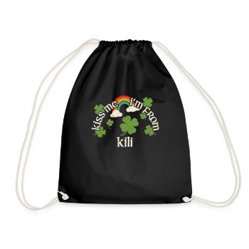 Kiss Me - St. Patrick's Day Kili - Drawstring Bag - black - Front