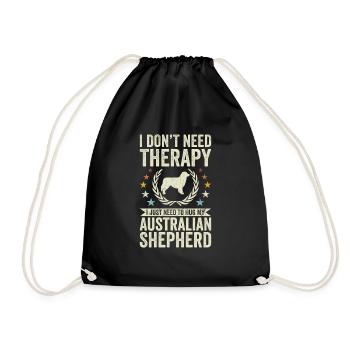 Pas besoin de thérapie - Berger australien - Sac de sport léger - noir - Devant