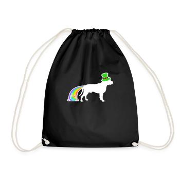 St. Patrick's Dog - Pit Bull Terrier - Drawstring Bag - black - Front