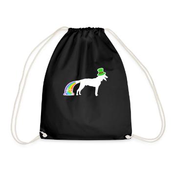 St. Patricks Hund - Belgischer Tervuren - Turnbeutel - Schwarz - Vorne