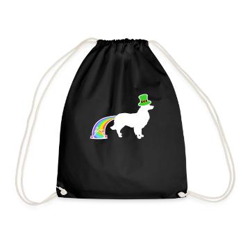 Chien de Saint-Patrick - Border Collie - Sac de sport léger - noir - Devant