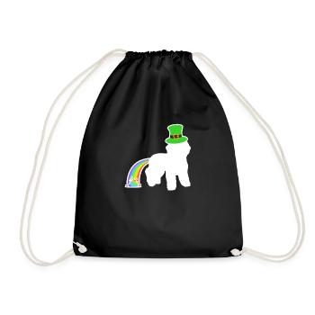 Chien de Saint-Patrick - bolognaise - Sac de sport léger - noir - Devant