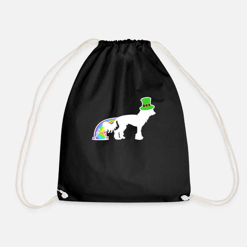 St. Patricks Hund - Chinesische Crested - Turnbeutel - Schwarz