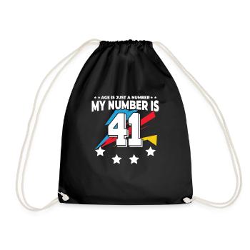 L’âge n’est qu’un chiffre – 41e anniversaire - Sac de sport léger - noir - Devant