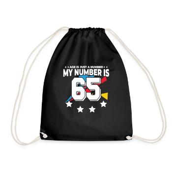 L’âge n’est qu’un chiffre - 65e anniversaire - Sac de sport léger - noir - Devant