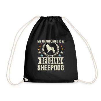 Mon petit-fils est un berger belge - Sac de sport léger - noir - Devant