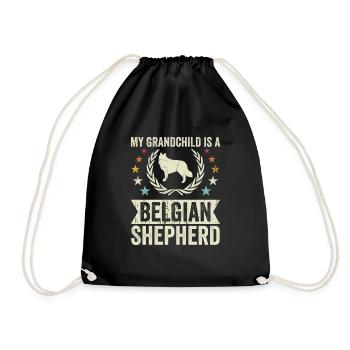 Mon petit-fils est un berger belge - Sac de sport léger - noir - Devant