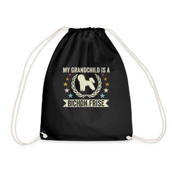 Mon petit-fils est un Bichon Frise - Sac de sport léger - noir - Devant