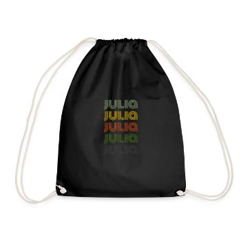 70s Retro Nom Vintage Personnalisé Julia - Sac de sport léger - noir - Devant