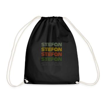 70s Retro Nom Vintage Personalisieres Stefan - Sac de sport léger - noir - Devant