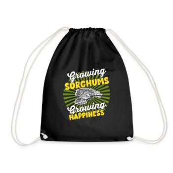 Crop Growth - Farmer Harvest Sorghum - Drawstring Bag - black - Front