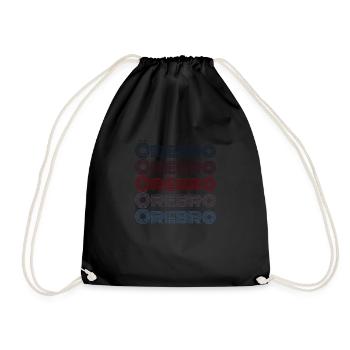 Vintage Sweden Town - Retro Örebro - Drawstring Bag - black - Front