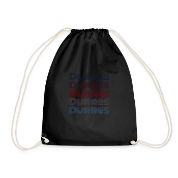 Vintage Albanie Ville - Retro Durres - Sac de sport léger - noir - Devant