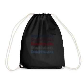 Vintage El Salvador City - Retro San Miguel - Drawstring Bag - black - Front