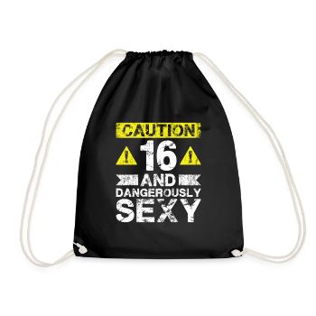 16 Dangereusement Sexy - 16e anniversaire - Sac de sport léger - noir - Devant