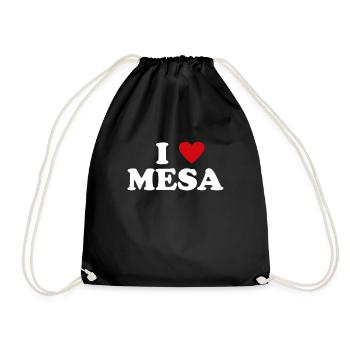 Herz USA Stadt - Ich Liebe Mesa - Turnbeutel - Schwarz - Vorne