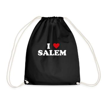 Heart USA City - I Love Salem - Drawstring Bag - black - Front