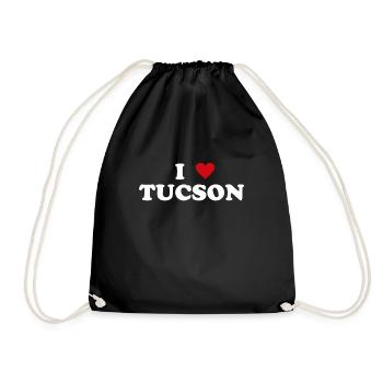 Herz USA Stadt - Ich Liebe Tucson - Turnbeutel - Schwarz - Vorne
