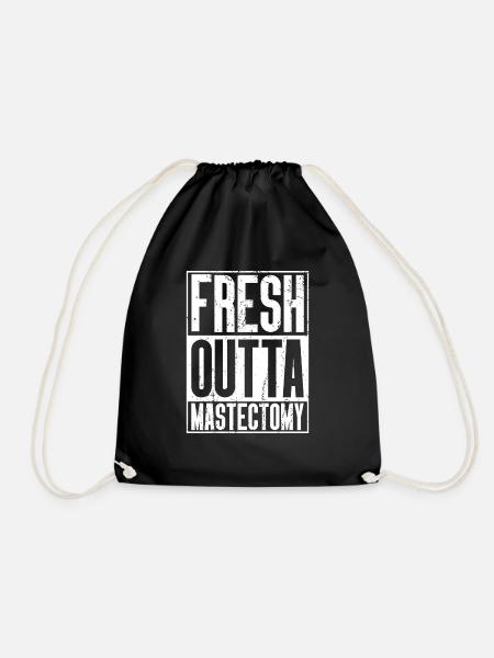 Fresh Outta Surgery - Mastectomy - Drawstring Bag - black