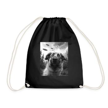 Chien - Berger d’Anatolie extraterrestre OVNI - Sac de sport léger - noir - Devant