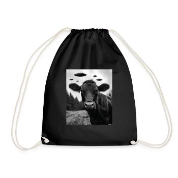 Vache - Alien Selfie Black Angus OVNI - Sac de sport léger - noir - Devant
