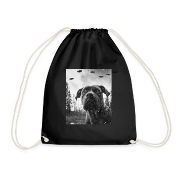 Chien - Alien Selfie Boerboel UFO - Sac de sport léger - noir - Devant