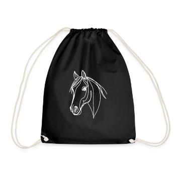 Line Art Papa Maman - Hanovrien - Sac de sport léger - noir - Devant