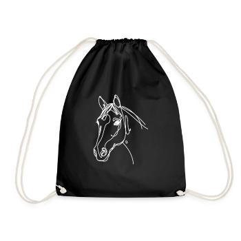 Line Art Dad Mom - Appaloosa - Drawstring Bag - black - Front