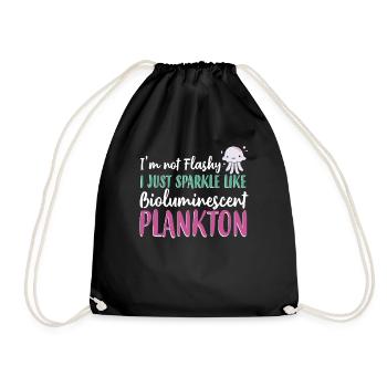 Bioluminescent Plankton - Marine Animal - Drawstring Bag - black - Front