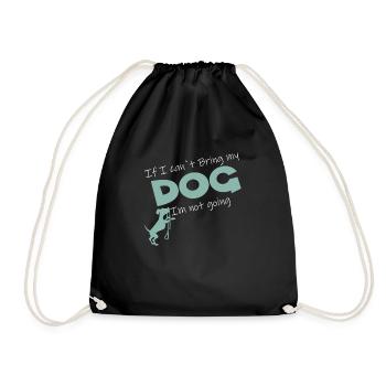 Chien Chien Cadeau Idée Cadeau Chiot Chien - Sac de sport léger - noir - Devant