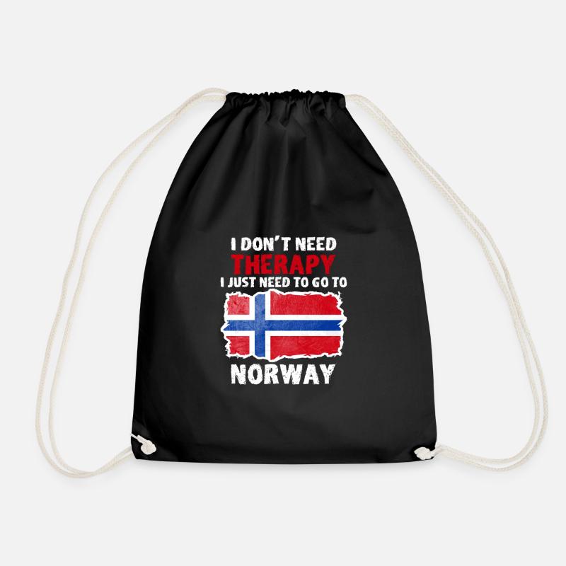 Norway - Drawstring Bag - black